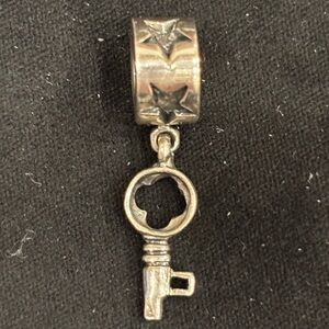 Pandora 925 Silver Key Dangle Charm Pendant - Women Jewelry